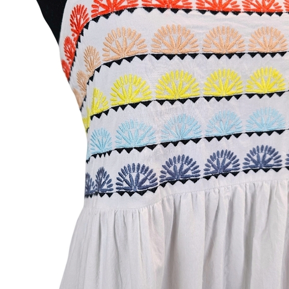 Marie Oliver Cotton Tegan Tank Maxi Dress Sz XS White Boho Chic Beach Vacation - Picture 11 of 16